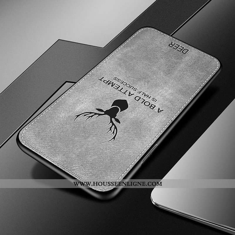 Coque Oneplus 7 Modèle Fleurie Fluide Doux Étui Incassable Tout Compris Antidérapant Gris