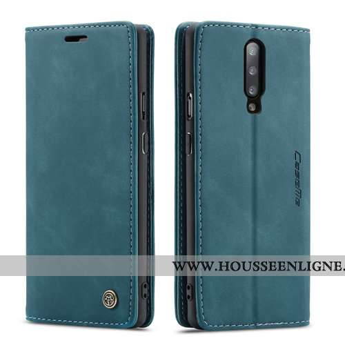 Coque Oneplus 7 Pro Créatif Cuir Tout Compris Personnalité Incassable Vert Business Verte