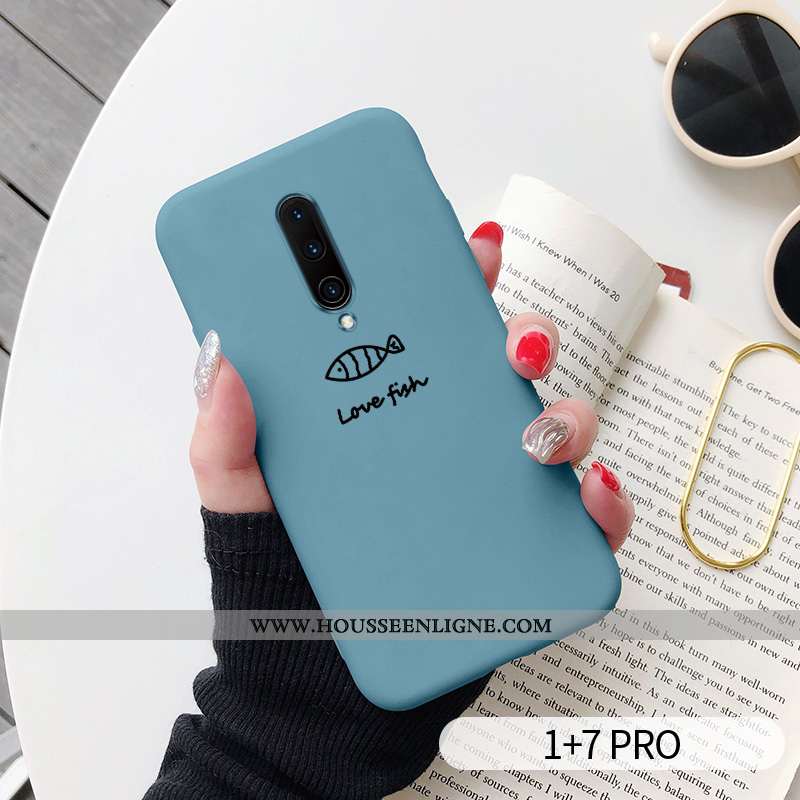 Coque Oneplus 7 Pro Créatif Dessin Animé Chiens Fluide Doux Rouge Incassable