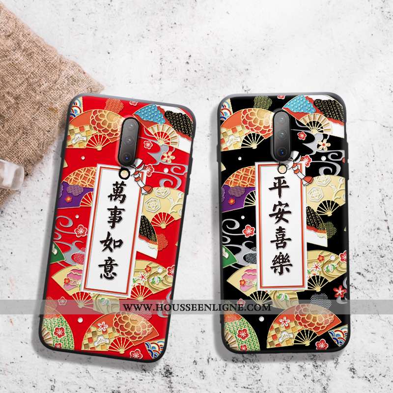 Coque Oneplus 7 Pro Fluide Doux Silicone Gaufrage Art Téléphone Portable Dimensionnel Incassable Rou