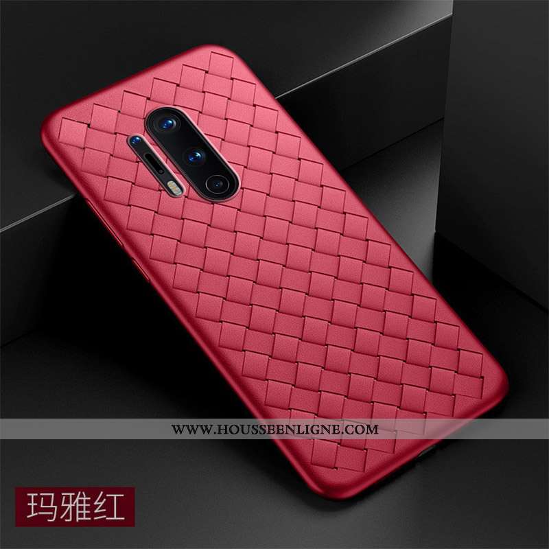 Coque Oneplus 7 Pro Légère Silicone Net Rouge Ultra Téléphone Portable Tendance