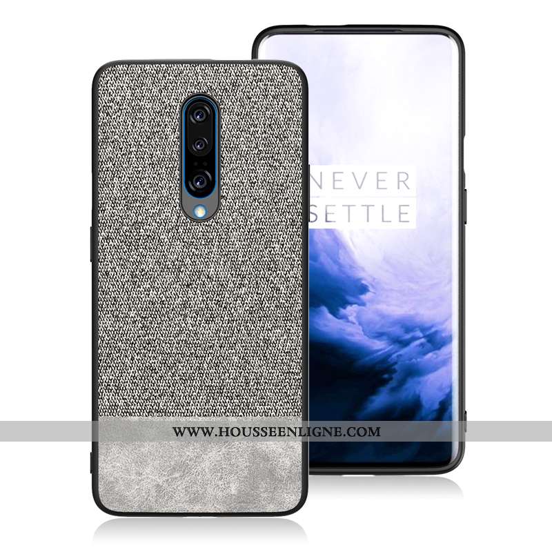 Coque Oneplus 7 Pro Modèle Fleurie Fluide Doux Protection Étui Ultra Tendance Tissu Rouge