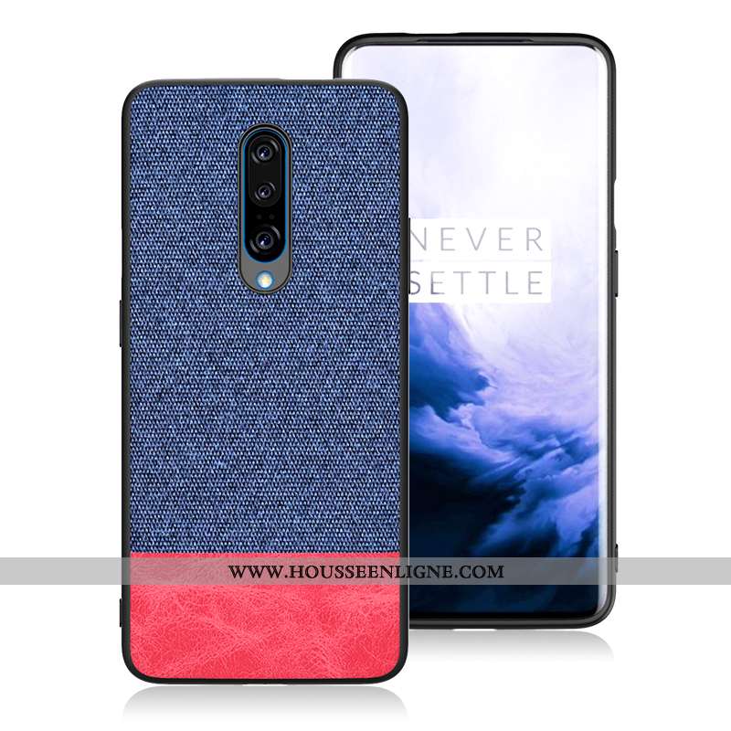 Coque Oneplus 7 Pro Modèle Fleurie Fluide Doux Protection Étui Ultra Tendance Tissu Rouge