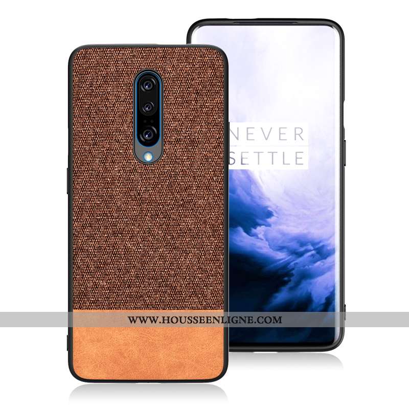 Coque Oneplus 7 Pro Modèle Fleurie Fluide Doux Protection Étui Ultra Tendance Tissu Rouge