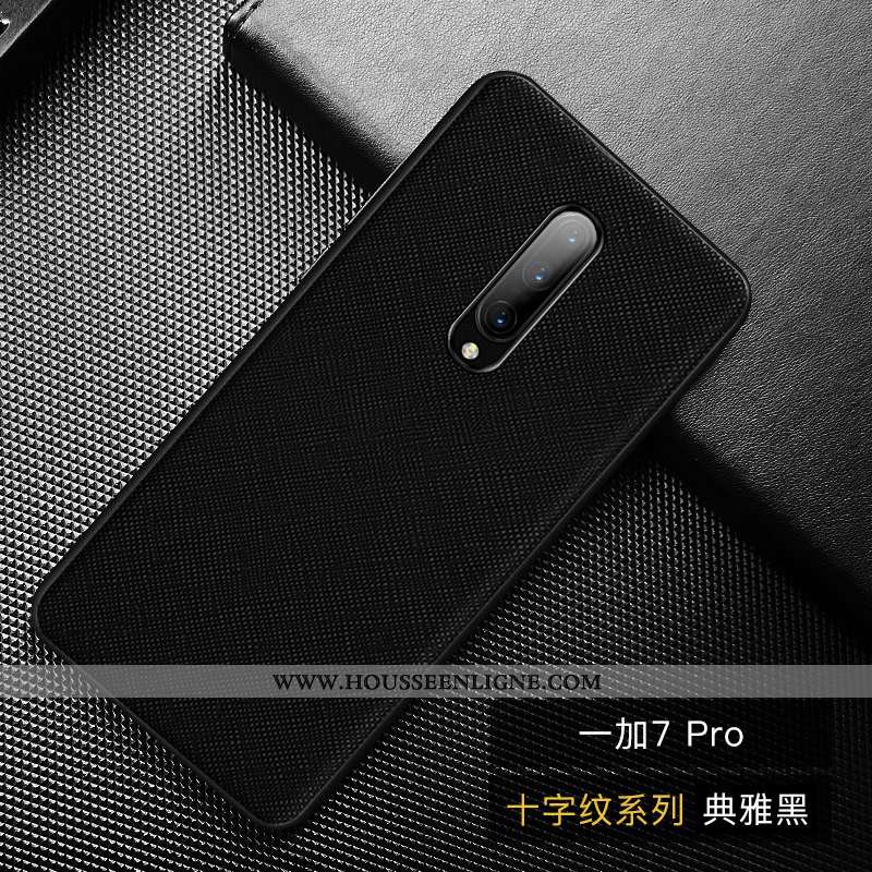 Coque Oneplus 7 Pro Personnalité Cuir Véritable Tendance Téléphone Portable Modèle Fleurie Cuir Oran