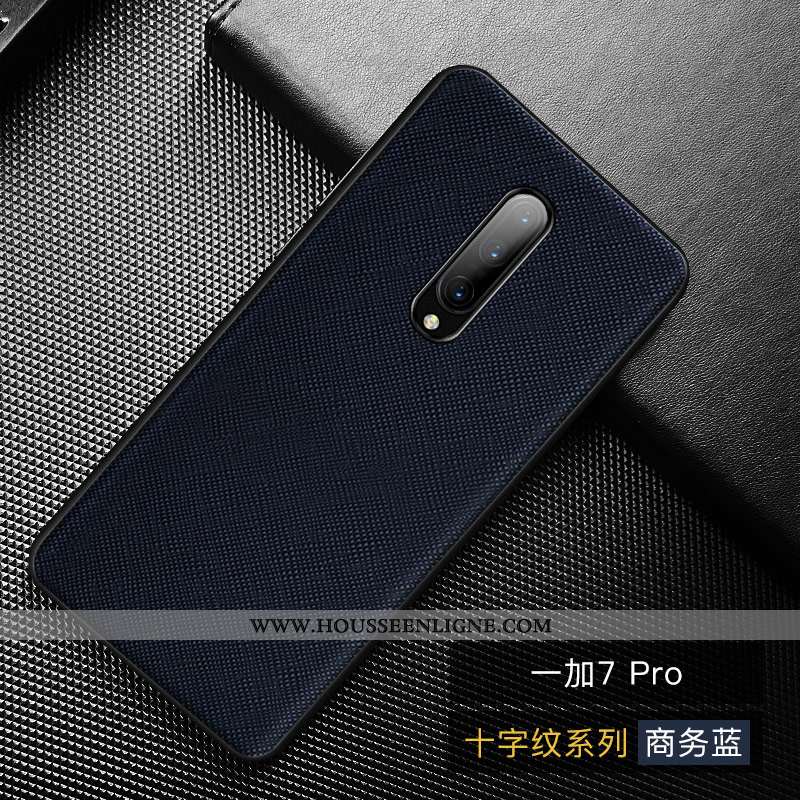 Coque Oneplus 7 Pro Personnalité Cuir Véritable Tendance Téléphone Portable Modèle Fleurie Cuir Oran