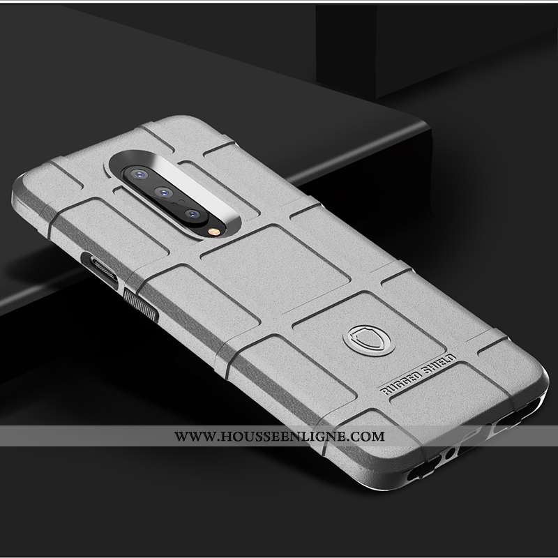 Coque Oneplus 7 Pro Silicone Protection Tout Compris Net Rouge Délavé En Daim Argent Tendance