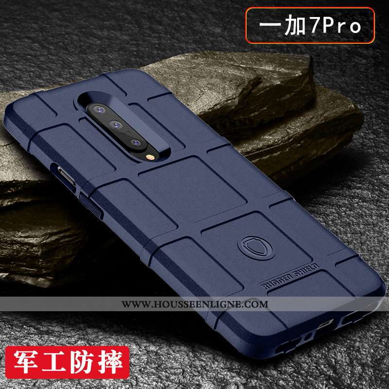 Coque Oneplus 7 Pro Silicone Protection Tout Compris Net Rouge Délavé En Daim Argent Tendance