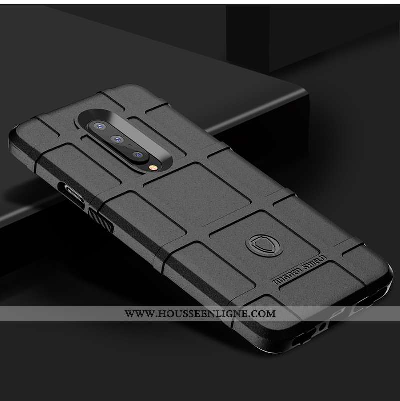 Coque Oneplus 7 Pro Silicone Protection Tout Compris Net Rouge Délavé En Daim Argent Tendance