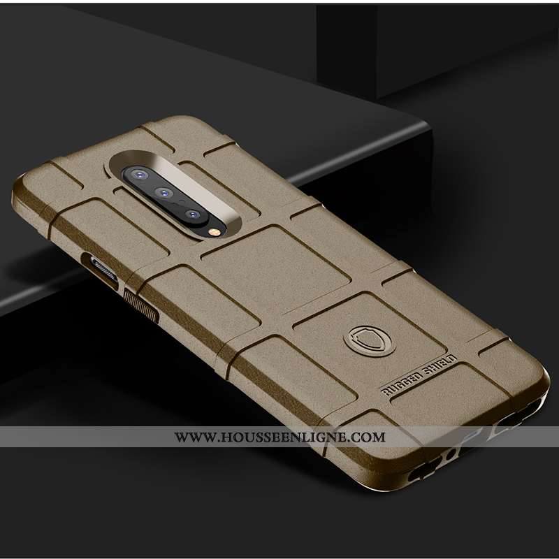 Coque Oneplus 7 Pro Silicone Protection Tout Compris Net Rouge Délavé En Daim Argent Tendance