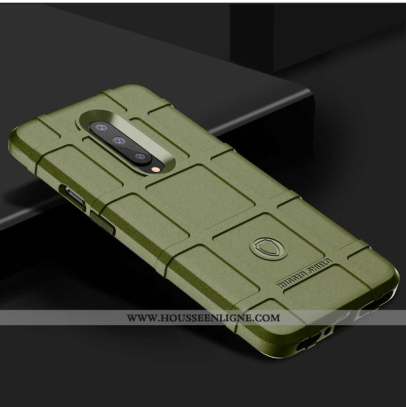 Coque Oneplus 7 Pro Silicone Protection Tout Compris Net Rouge Délavé En Daim Argent Tendance