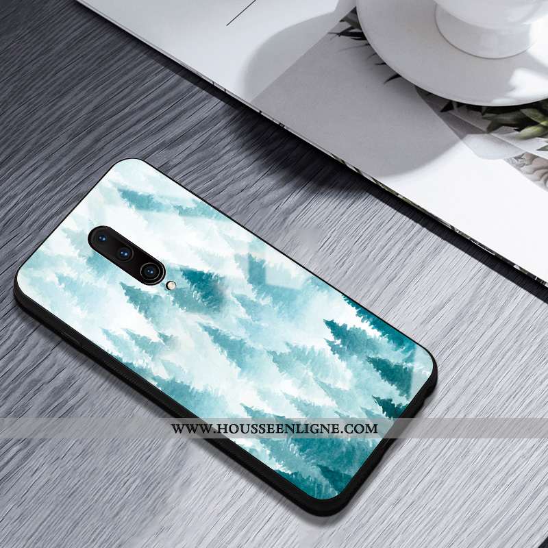Coque Oneplus 7 Pro Silicone Verre Incassable Bleu Téléphone Portable Clair