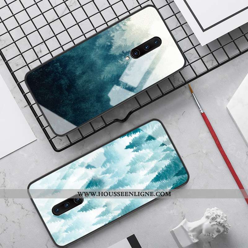 Coque Oneplus 7 Pro Silicone Verre Incassable Bleu Téléphone Portable Clair