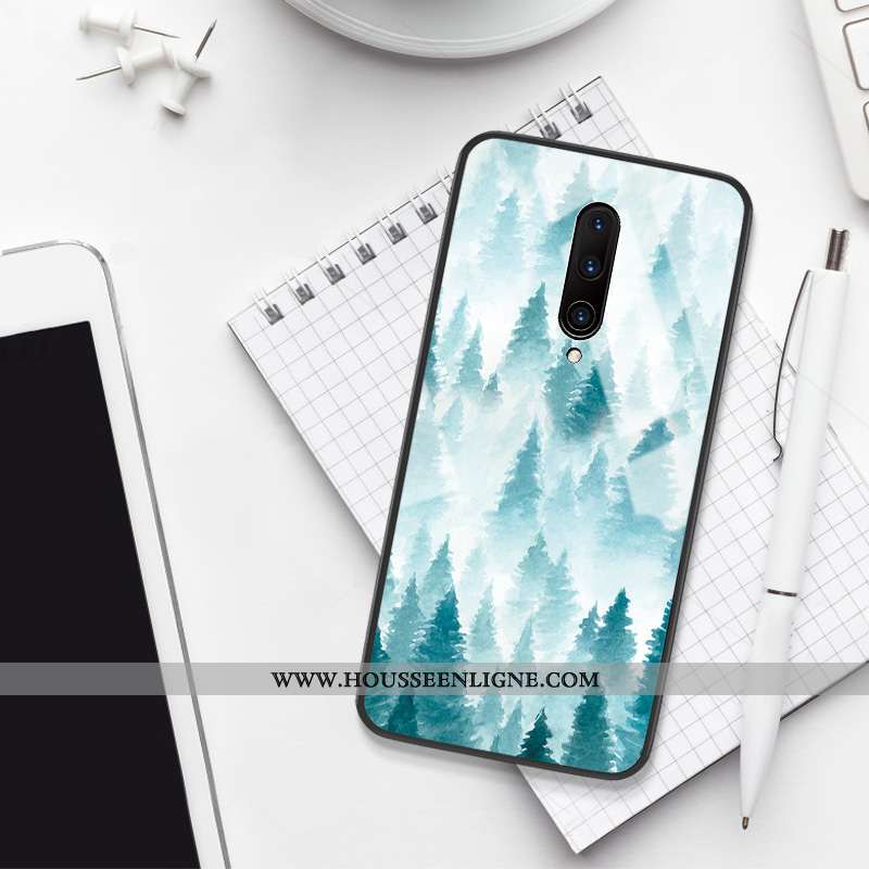 Coque Oneplus 7 Pro Silicone Verre Incassable Bleu Téléphone Portable Clair