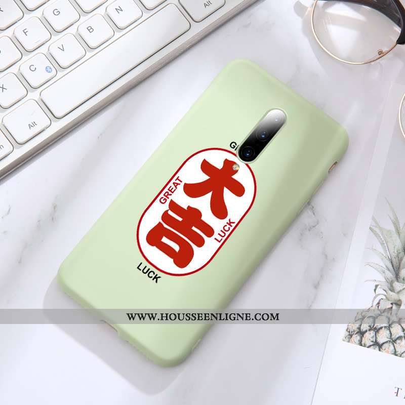 Coque Oneplus 7 Pro Tendance Légère Incassable Fluide Doux Créatif Net Rouge Silicone Verte