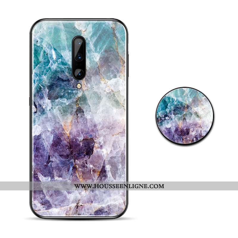 Coque Oneplus 7 Pro Ultra Légère Verre Violet Grand Étui