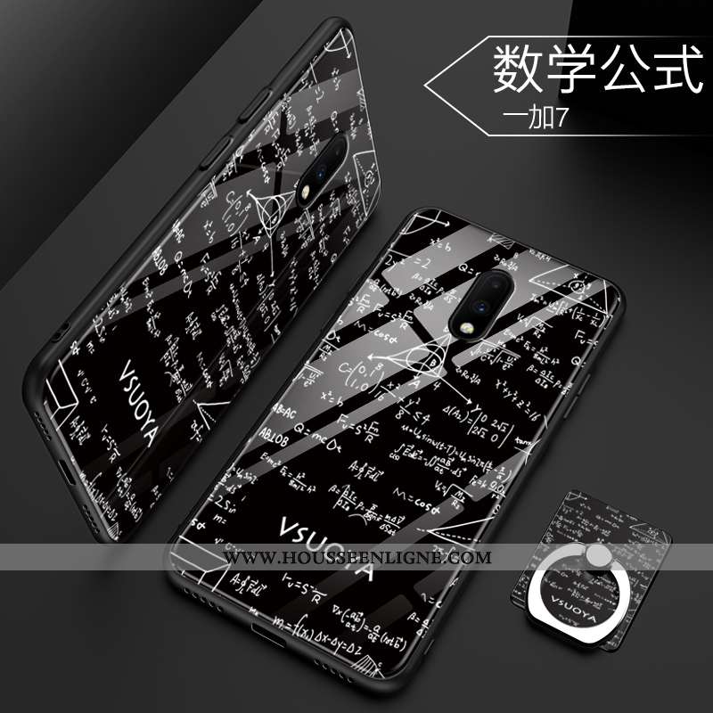 Coque Oneplus 7 Protection Verre Créatif Net Rouge Tout Compris Téléphone Portable Tendance Bleu