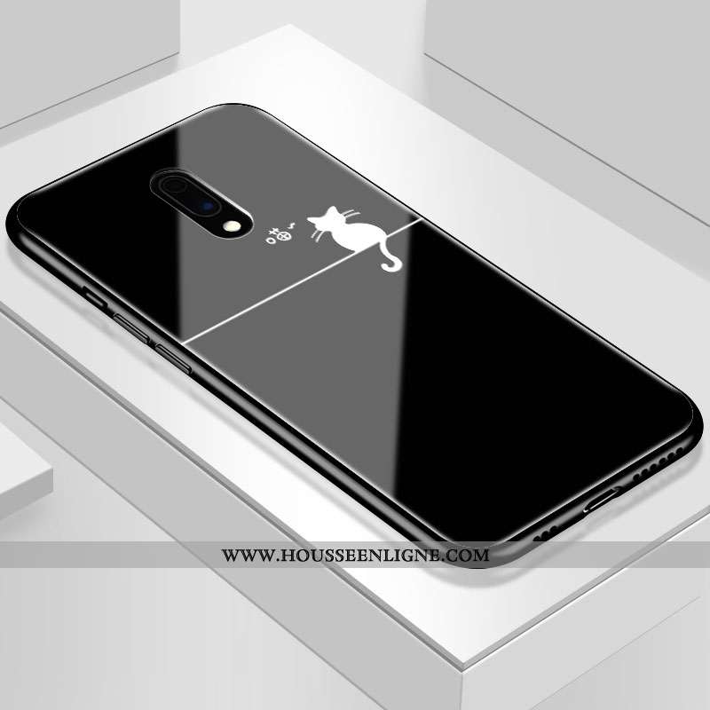 Coque Oneplus 7 Protection Verre Incassable Créatif Refroidissement Amoureux Ciel Étoilé Violet