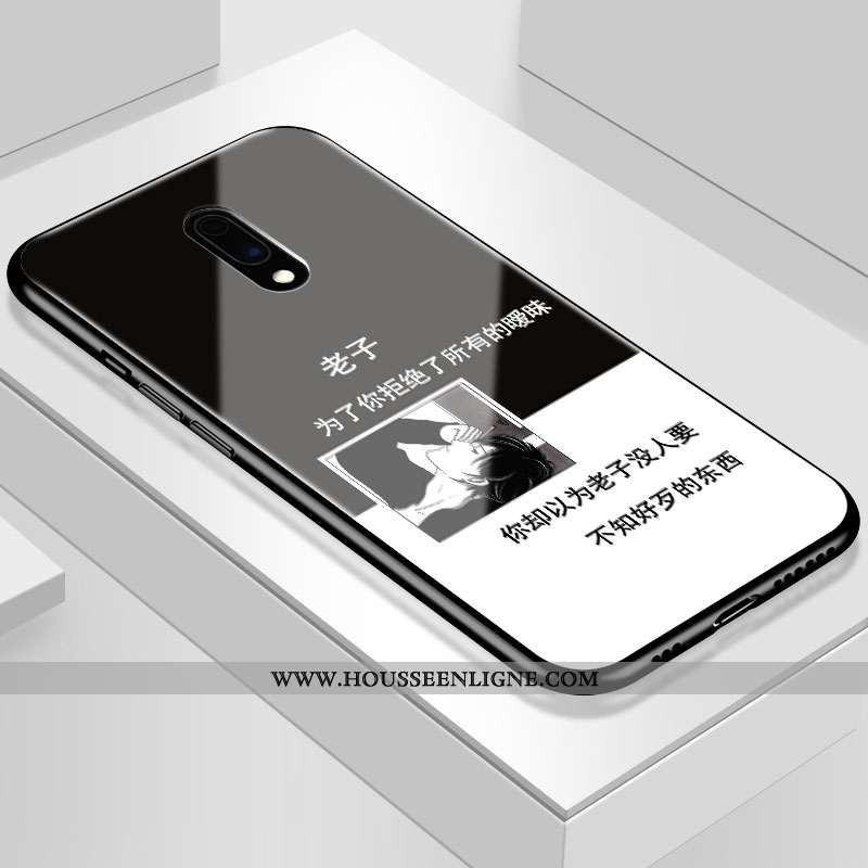 Coque Oneplus 7 Protection Verre Incassable Créatif Refroidissement Amoureux Ciel Étoilé Violet
