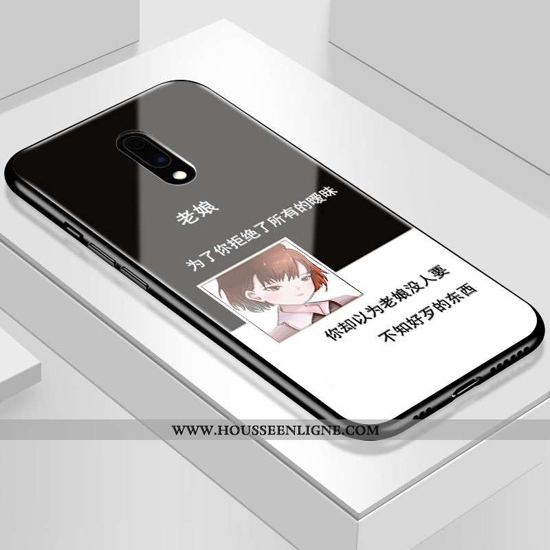 Coque Oneplus 7 Protection Verre Incassable Créatif Refroidissement Amoureux Ciel Étoilé Violet