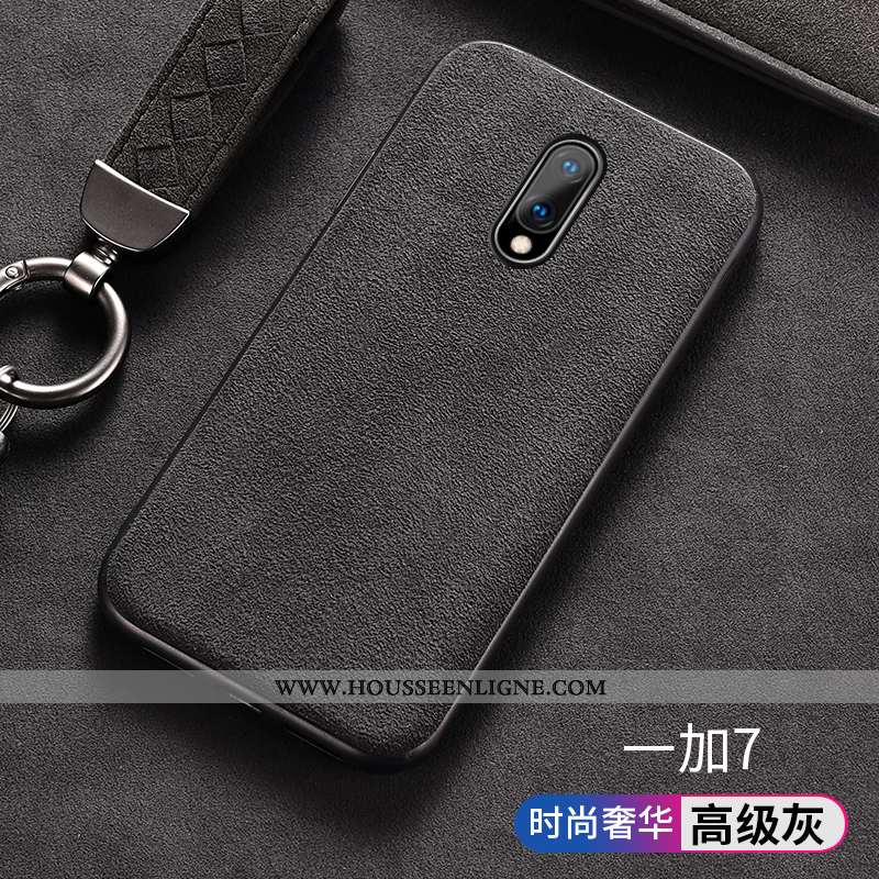 Coque Oneplus 7 Tendance Fluide Doux Protection Silicone Orange Étui Europe
