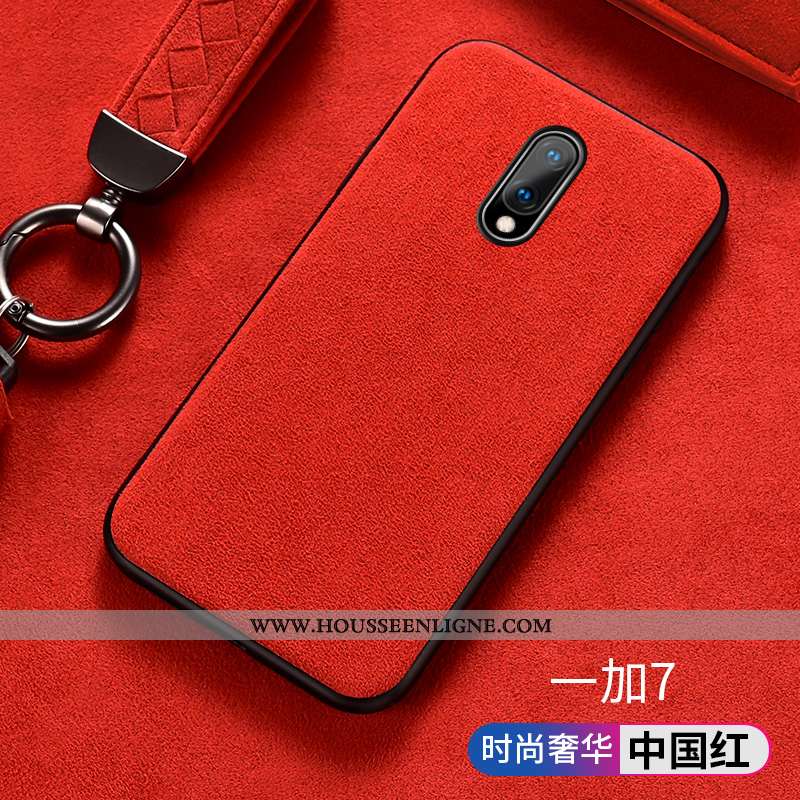Coque Oneplus 7 Tendance Fluide Doux Protection Silicone Orange Étui Europe