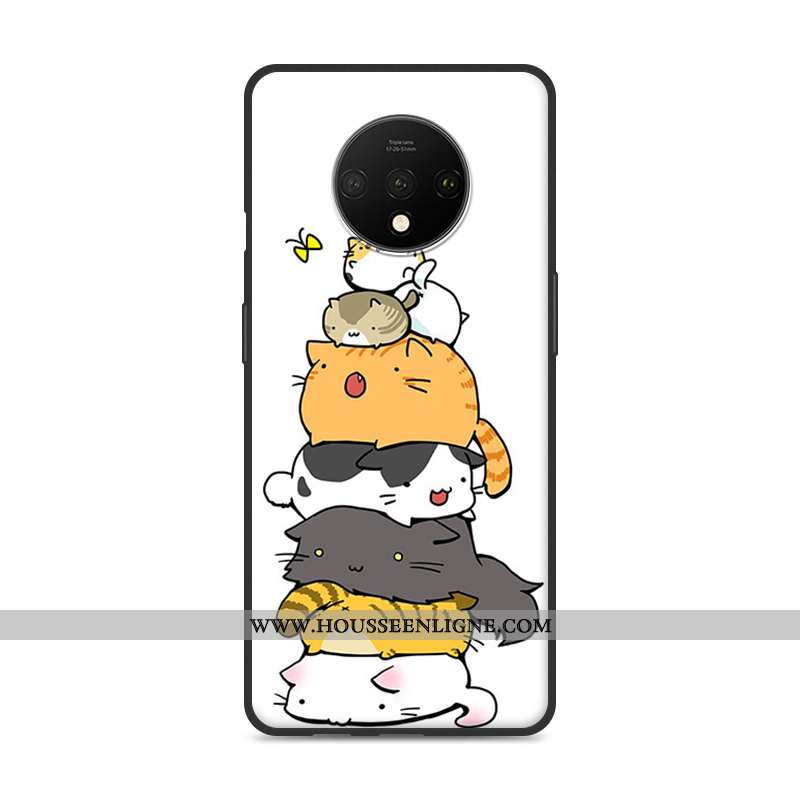 Coque Oneplus 7t Fluide Doux Silicone Rouge Charmant Étui Incassable Téléphone Portable