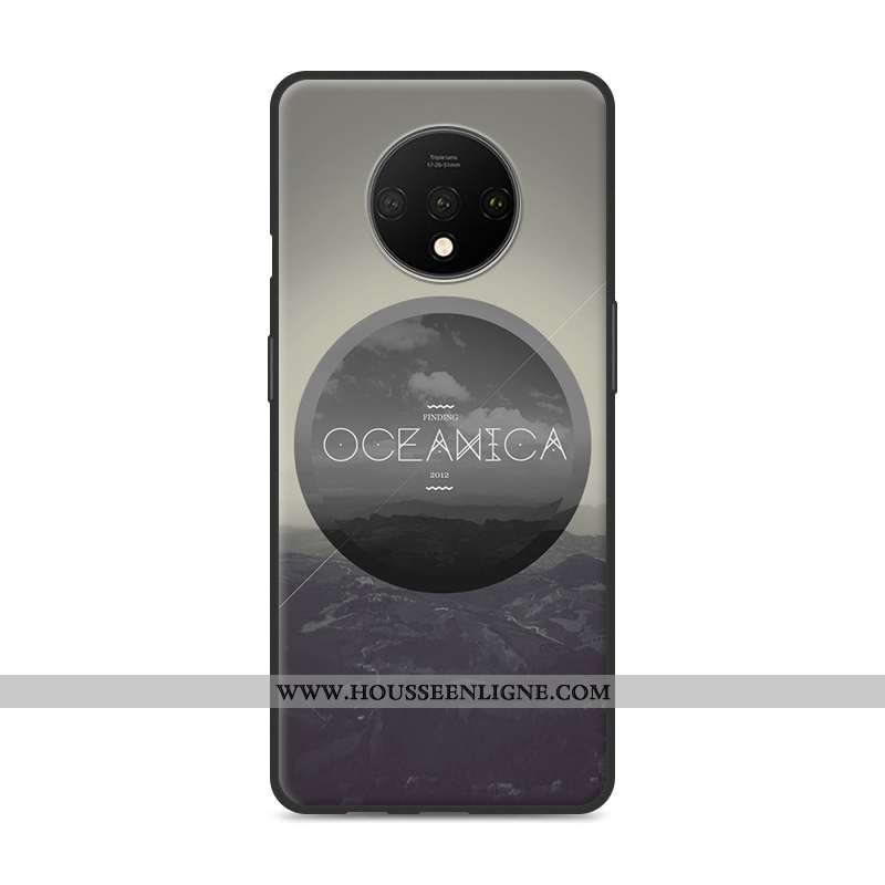 Coque Oneplus 7t Fluide Doux Silicone Rouge Charmant Étui Incassable Téléphone Portable