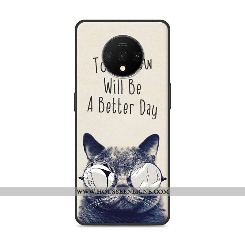 Coque Oneplus 7t Fluide Doux Silicone Rouge Charmant Étui Incassable Téléphone Portable