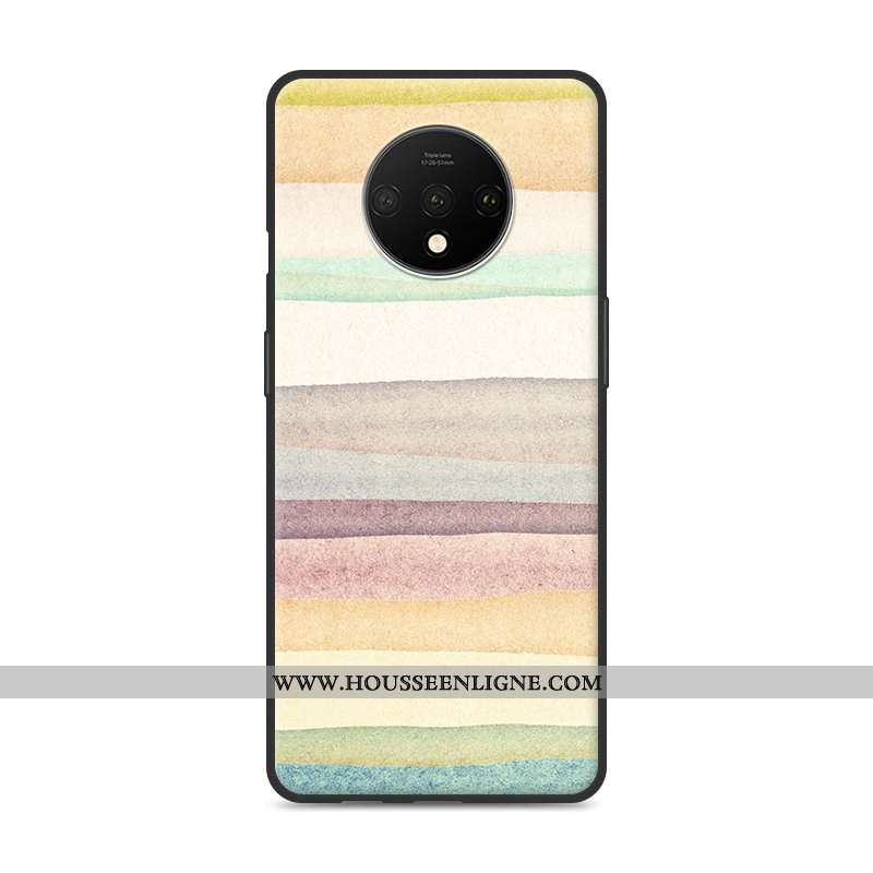 Coque Oneplus 7t Fluide Doux Silicone Rouge Charmant Étui Incassable Téléphone Portable