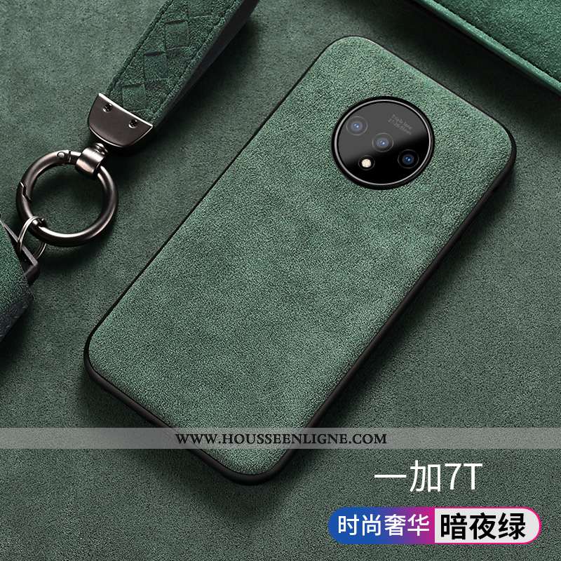 Coque Oneplus 7t Luxe Tendance Téléphone Portable Protection Antidérapant Daim Fourrure Silicone Rou