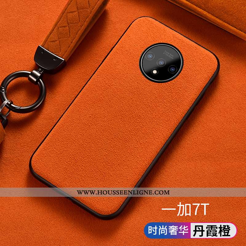 Coque Oneplus 7t Luxe Tendance Téléphone Portable Protection Antidérapant Daim Fourrure Silicone Rou
