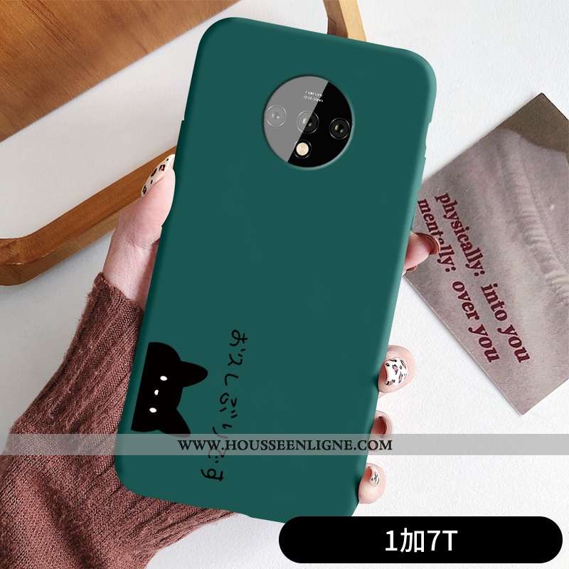 Coque Oneplus 7t Légère Fluide Doux Simple Tout Compris Incassable Rouge