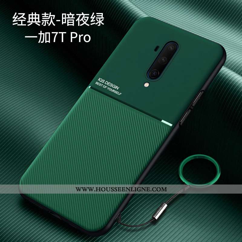 Coque Oneplus 7t Pro Ultra Légère Téléphone Portable Tout Compris Bleu Marin Personnalité Net Rouge 
