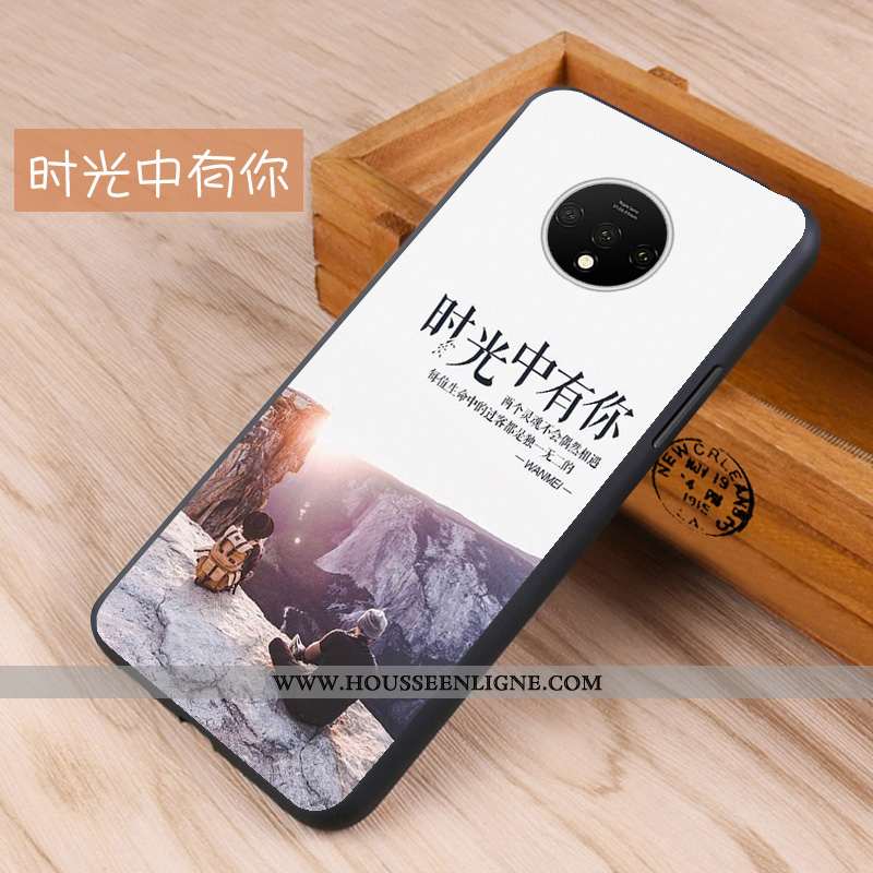 Coque Oneplus 7t Protection Délavé En Daim Tout Compris Silicone Téléphone Portable Rouge Fluide Dou
