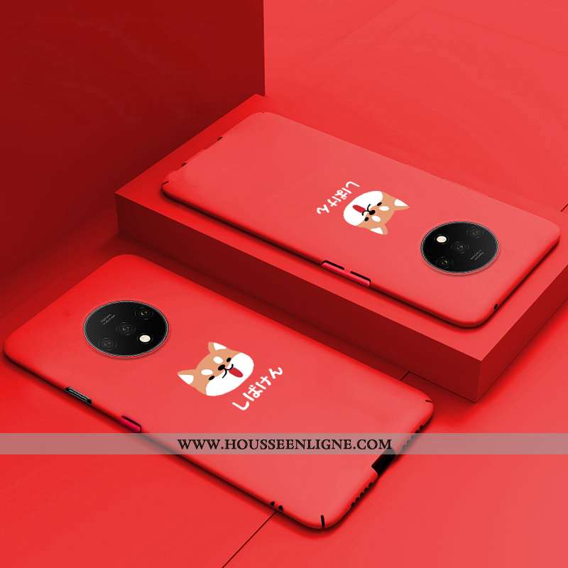 Coque Oneplus 7t Ultra Tendance Net Rouge Personnalité Difficile Légère Luxe