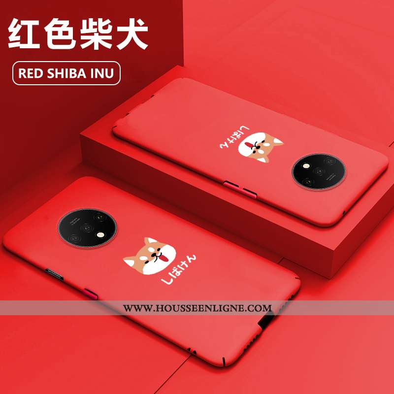 Coque Oneplus 7t Ultra Tendance Net Rouge Personnalité Difficile Légère Luxe