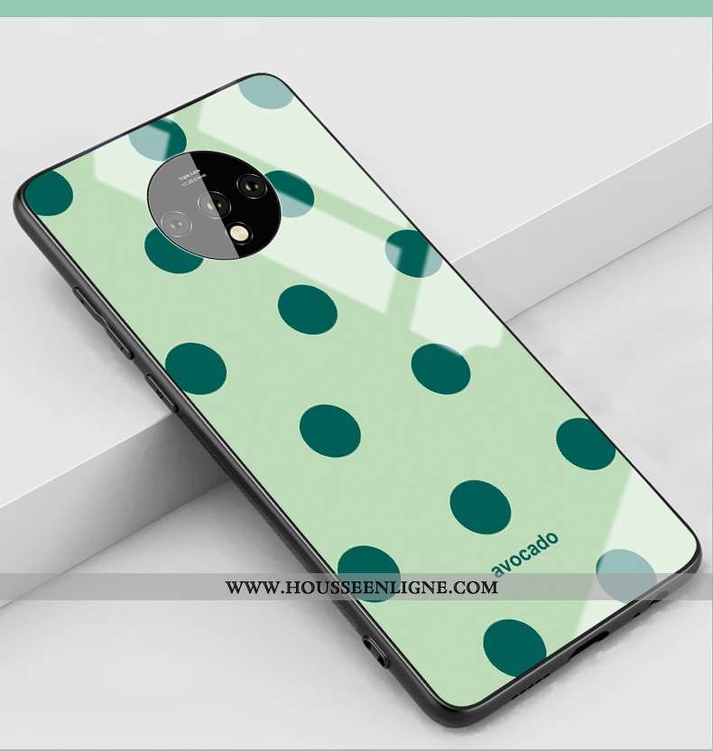Coque Oneplus 7t Verre Silicone Protection Téléphone Portable Clair Frais Tout Compris Violet