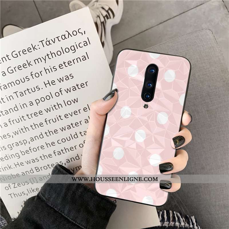 Coque Oneplus 8 Fraise Rose Téléphone Portable Net Rouge Losange