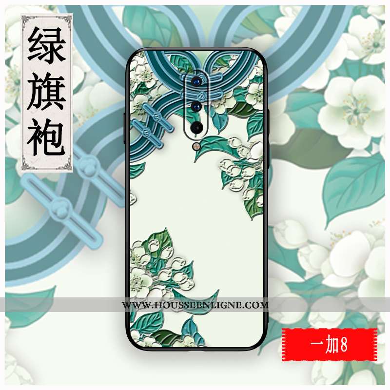 Coque Oneplus 8 Gaufrage Tendance Rouge Créatif Silicone Tout Compris