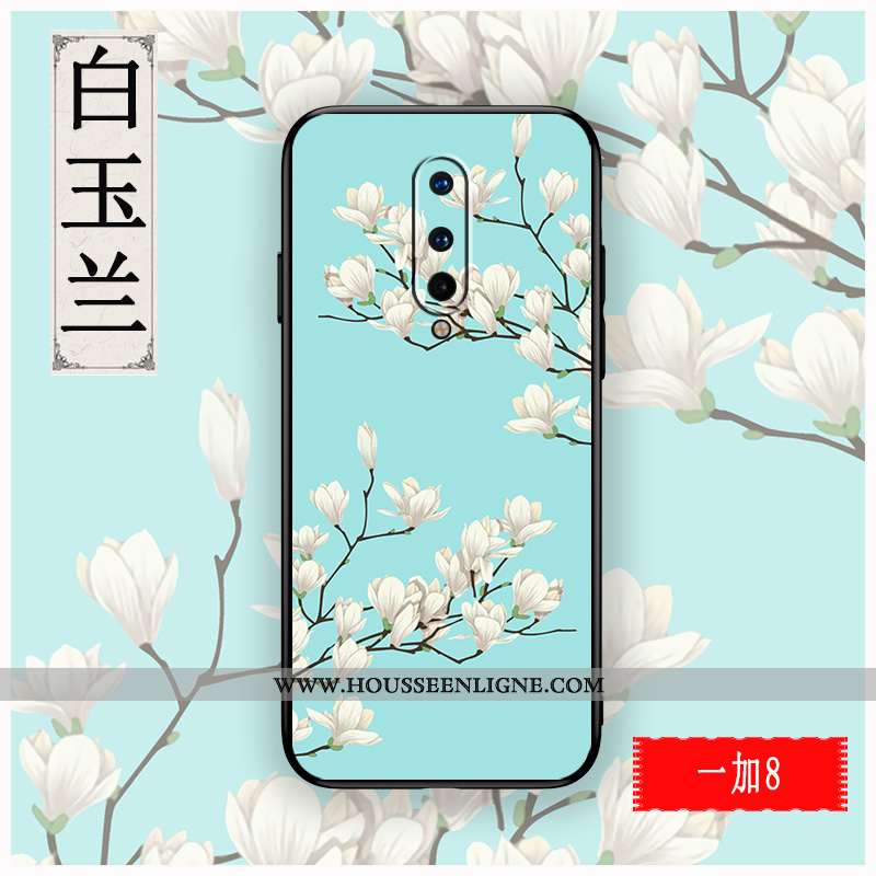 Coque Oneplus 8 Gaufrage Tendance Rouge Créatif Silicone Tout Compris