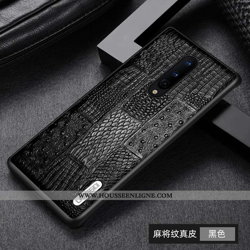 Coque Oneplus 8 Mode Protection Cuir Véritable Incassable Créatif Bovins Cuir Marron