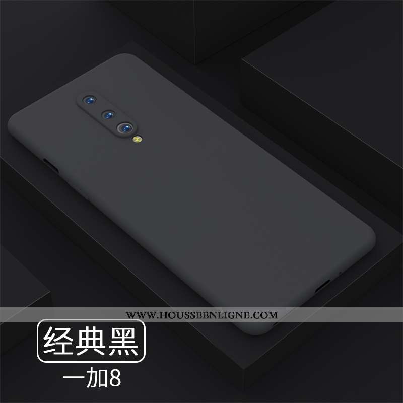 Coque Oneplus 8 Personnalité Créatif Fluide Doux Simple Vert Silicone Ultra Armée Verte