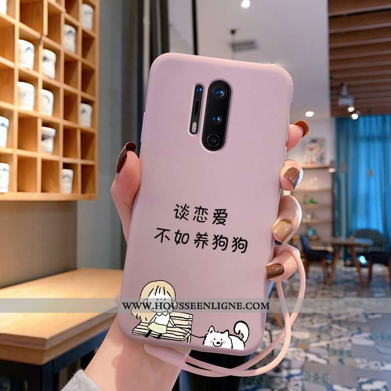 Coque Oneplus 8 Pro Charmant Ultra Rose Incassable Téléphone Portable Légère Chiens