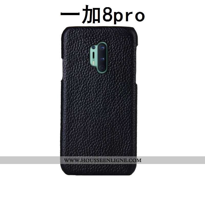 Coque Oneplus 8 Pro Cuir Véritable Mode Couvercle Arrière Vin Rouge Téléphone Portable Étui Incassab