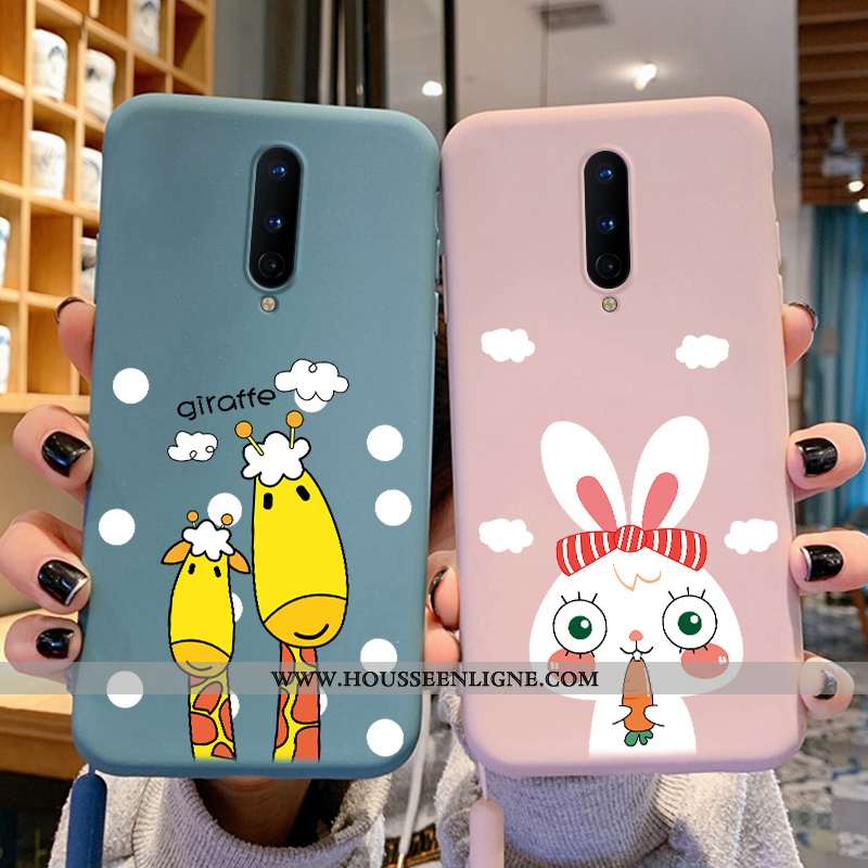 Coque Oneplus 8 Pro Personnalité Créatif Légère Longue En Bois Étui Lapin Rose
