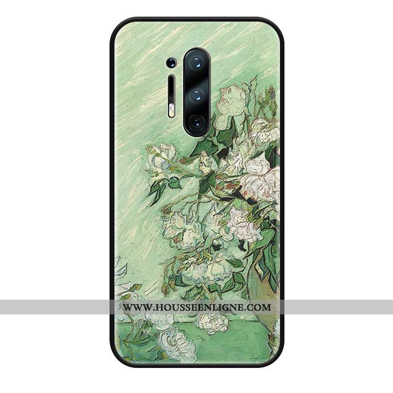 Coque Oneplus 8 Pro Protection Délavé En Daim Silicone Téléphone Portable Rose Vert Verte