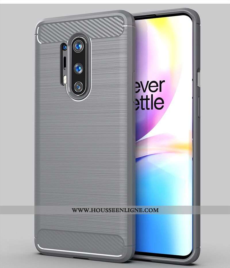 Coque Oneplus 8 Pro Silicone Protection Incassable Étui Gris Téléphone Portable