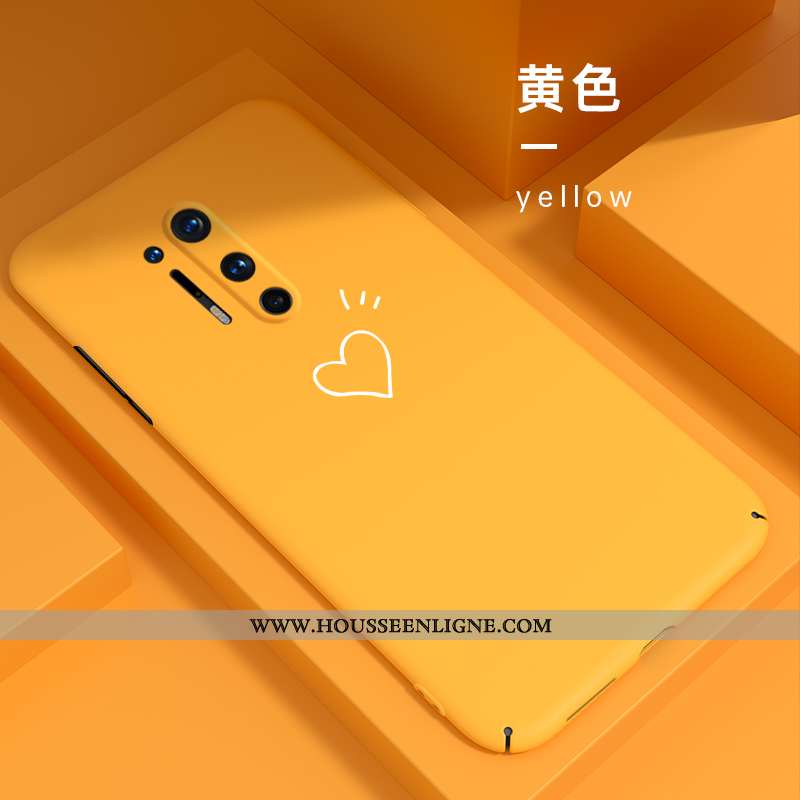 Coque Oneplus 8 Pro Ultra Tendance Incassable Personnalité Simple Net Rouge Légère Jaune