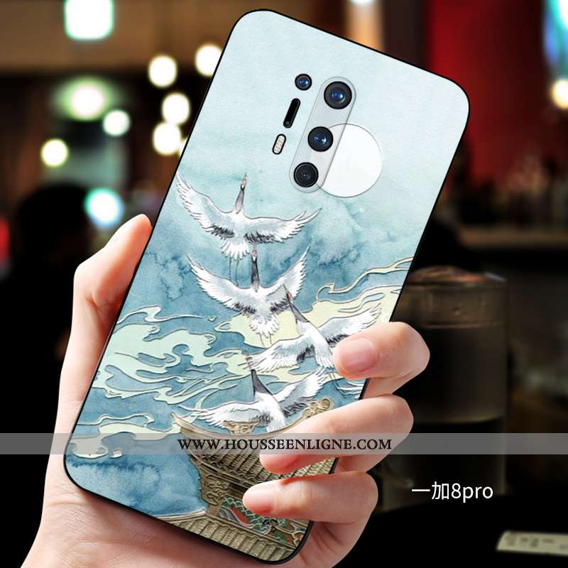 Coque Oneplus 8 Pro Ultra Tendance Incassable Protection Fluide Doux Personnalisé Verte
